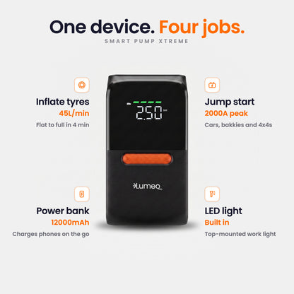 Lumeo Pro Smart Pump Xtreme - With Jump Starter
