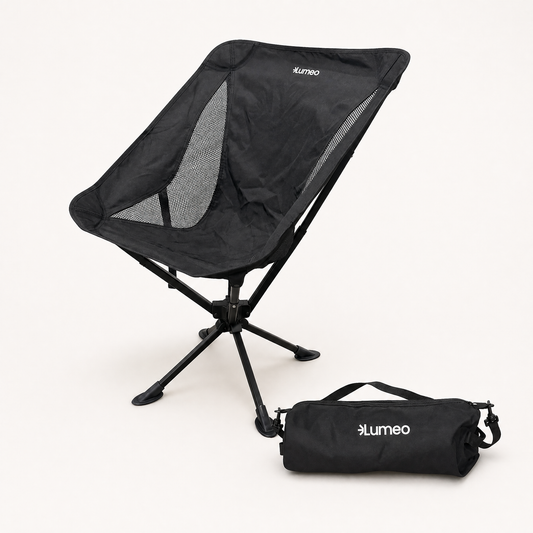 Lumeo QuickFold 360 swivel camping chair, hero shot