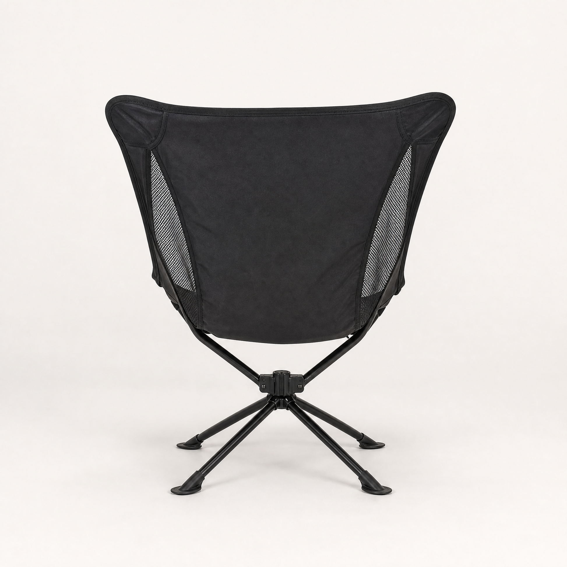Lumeo QuickFold 360 swivel camping chair, back view showing frame