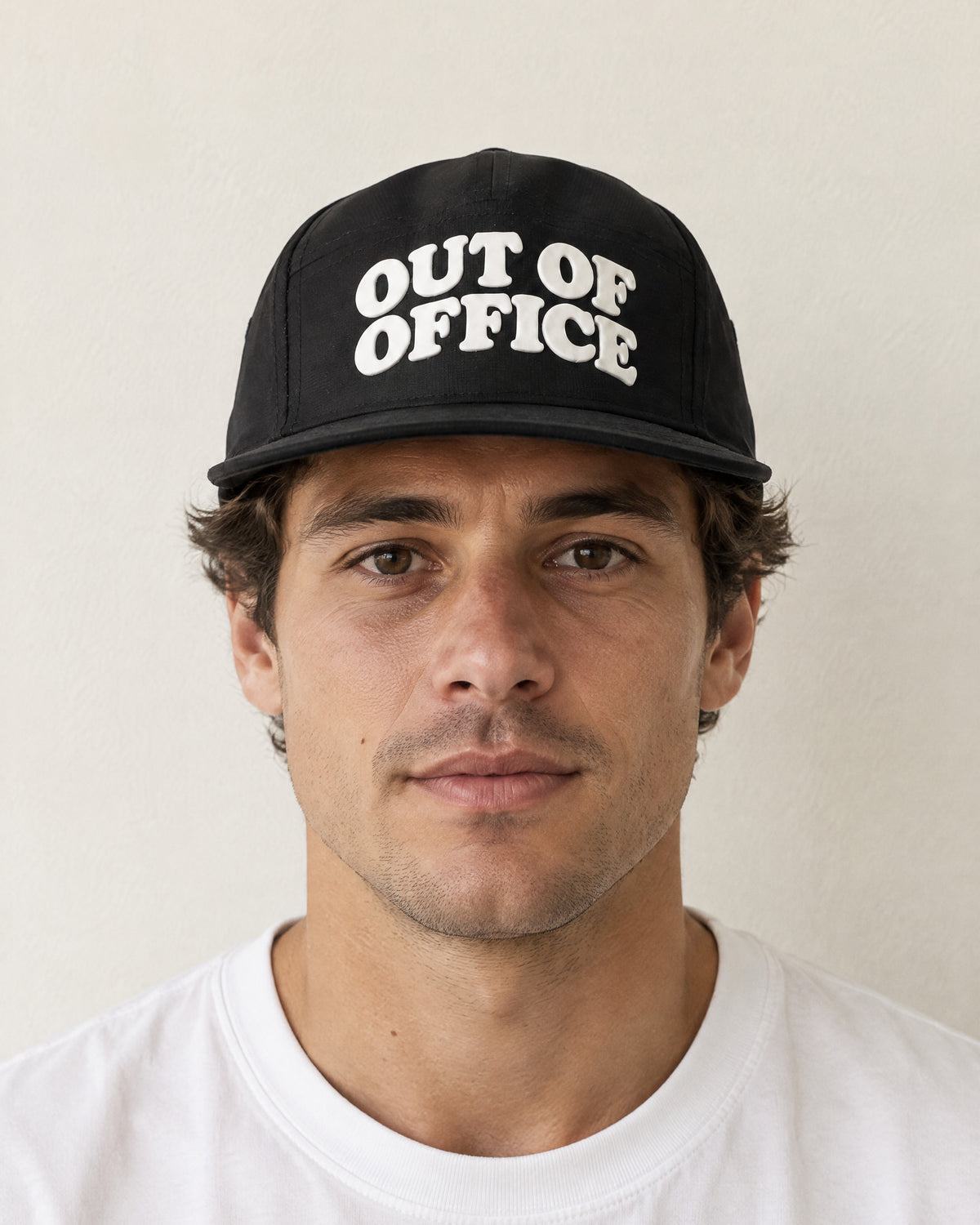 How the cap fits, straight on